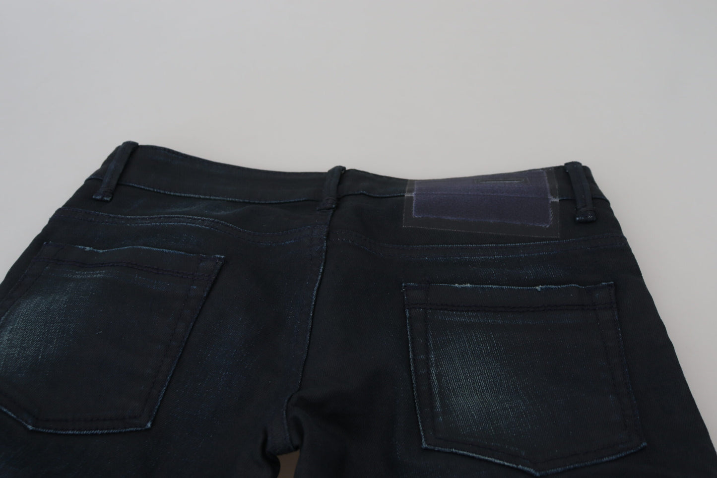 Jeans da donna slim fit a vita bassa blu Acht