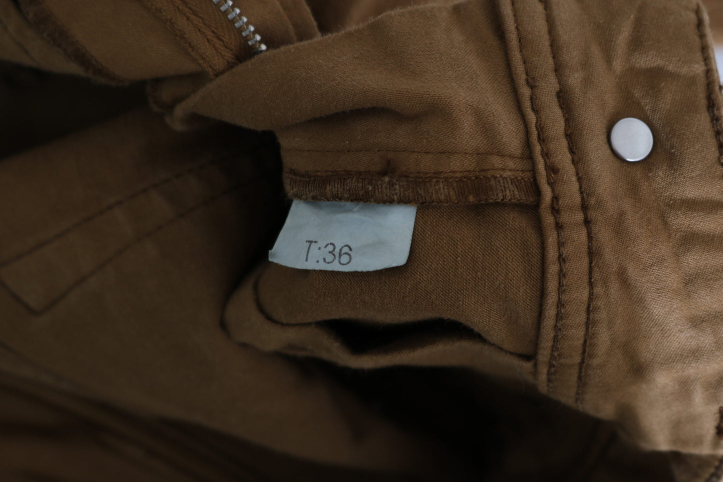 Jeans skinny slim fit a vita media in cotone marrone PLEIN SUD