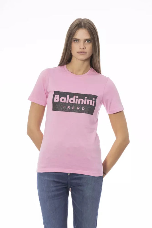 T-shirt da donna in cotone multicolore Baldinini Trend
