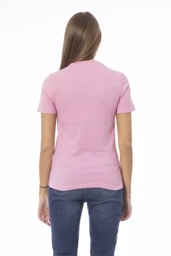 T-shirt da donna in cotone multicolore Baldinini Trend