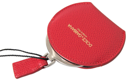 Portaspecchietto in pelle di vitello rossa Dolce & Gabbana
