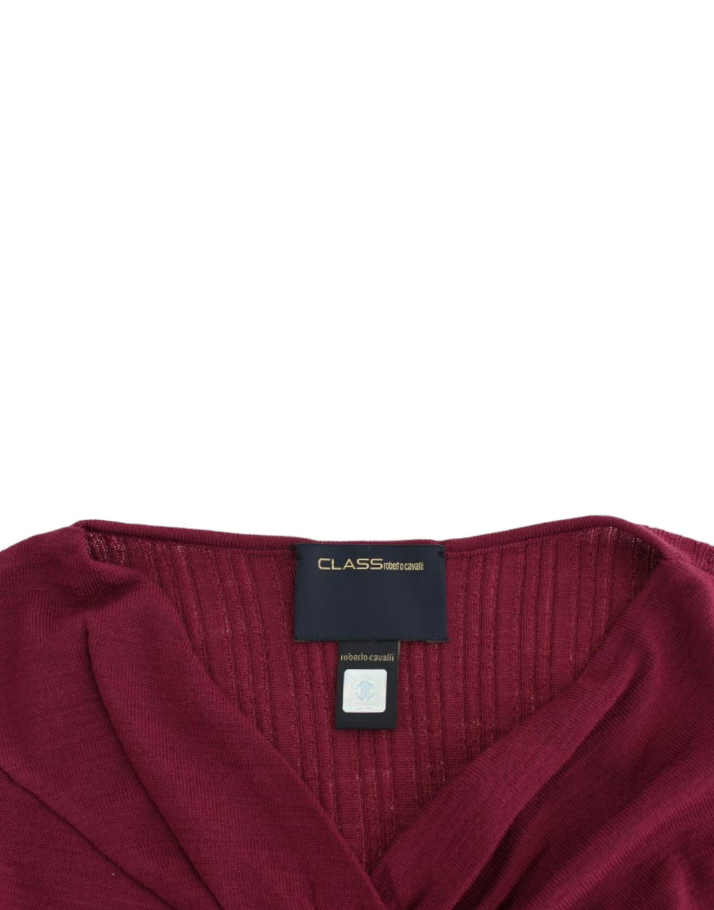 Maglione di lana lavorato a maglia viola Cavalli