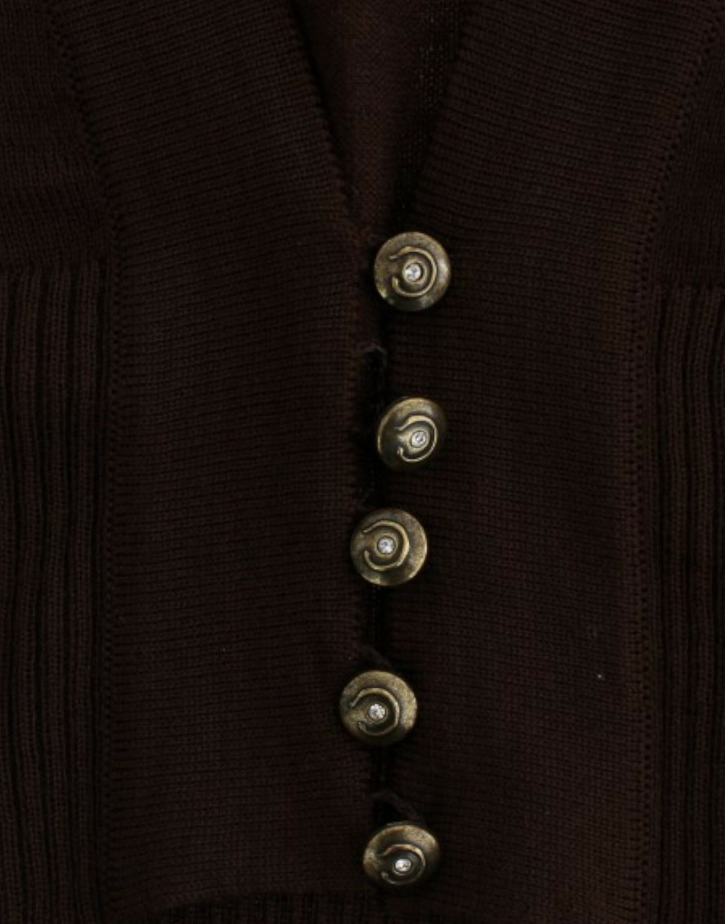 Cardigan corto in lana marrone Cavalli