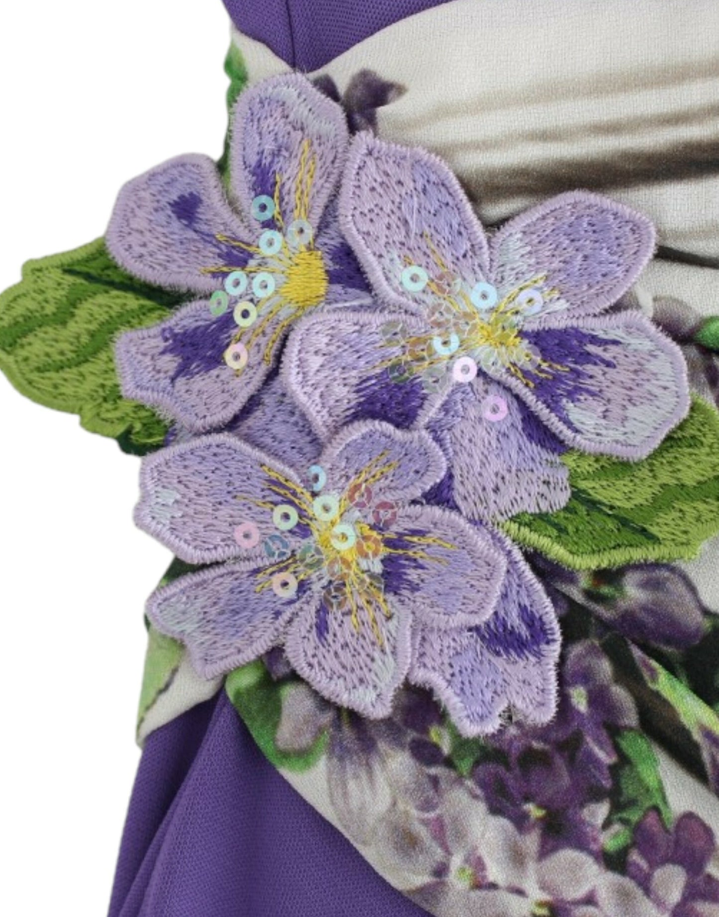 Abito a maniche lunghe viola Cavalli