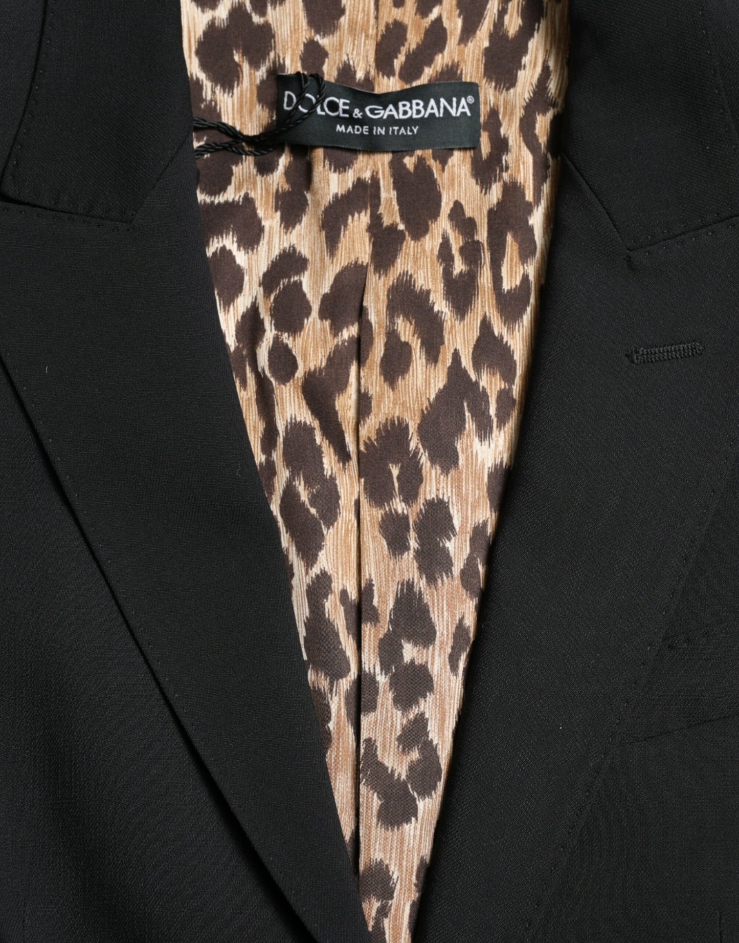 Giacca blazer monopetto in lana nera Dolce & Gabbana