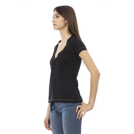 T-shirt da donna Trussardi Action in cotone nero