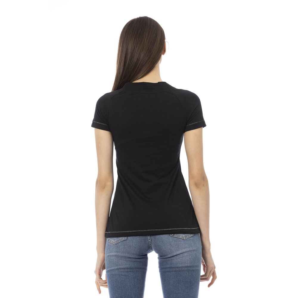 T-shirt da donna Trussardi Action in cotone nero