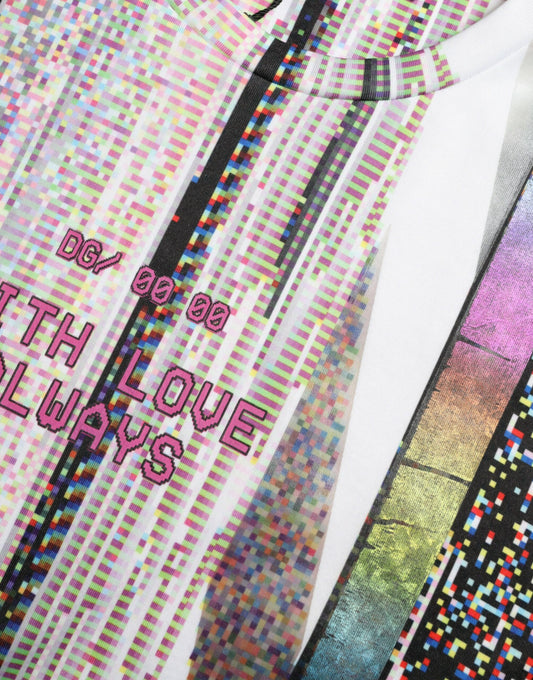 T-shirt con stampa multicolore Dolce & Gabbana con scritta "Love Always"
