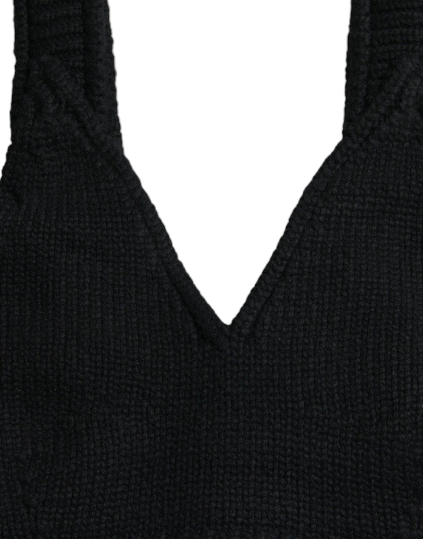 Top bustier corto in cashmere con scollo a V Dolce & Gabbana