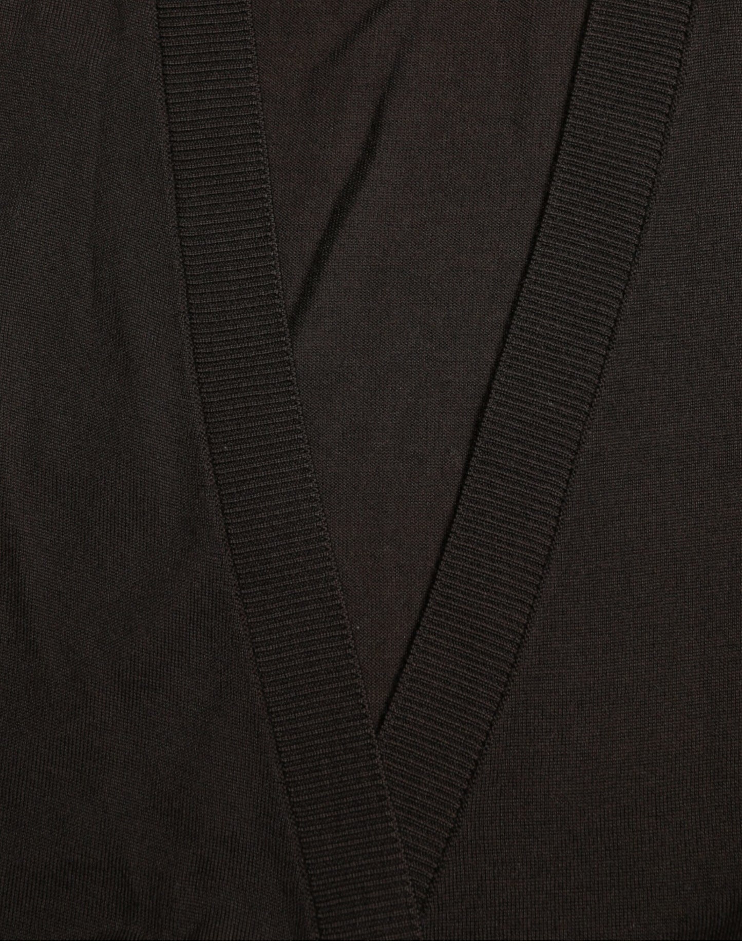 Dolce & Gabbana Maglione Cardigan Incrociato con Scollo a V in Lana Nera