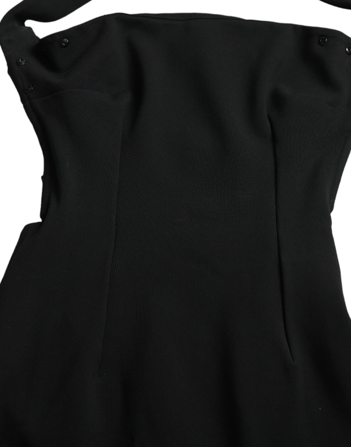 Dolce & Gabbana Abito midi senza maniche con scollo a V nero