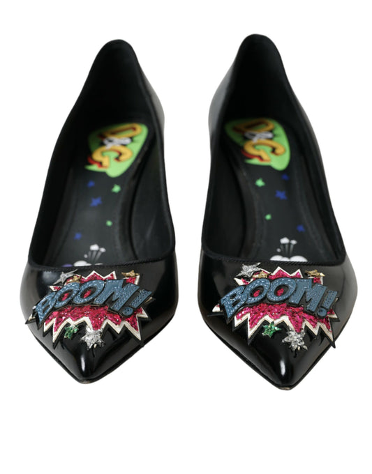 Scarpe con tacco a spillo Dolce & Gabbana in pelle nera BOOM