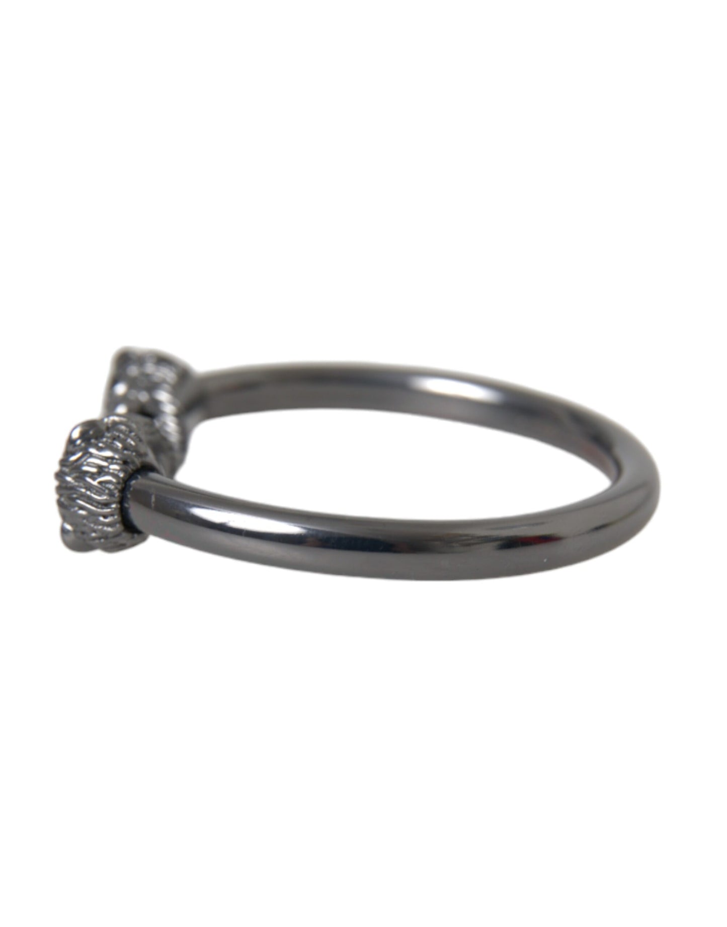 Bracciale rigido da donna Nialaya con leone in rodio nero