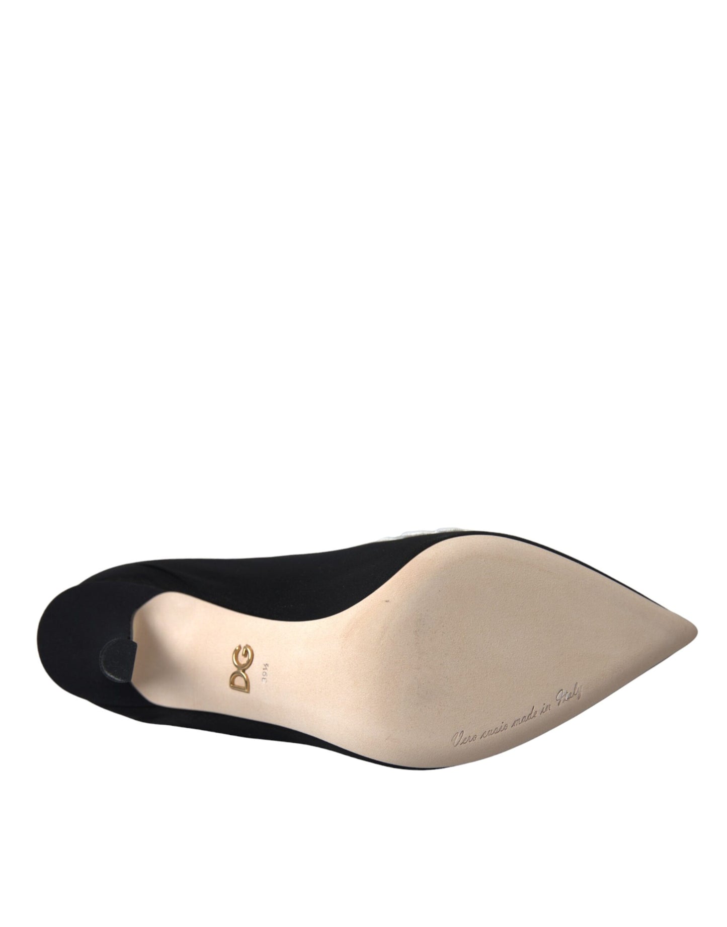 Dolce & Gabbana Stivali Slip On Ricamati Neri e Bianchi