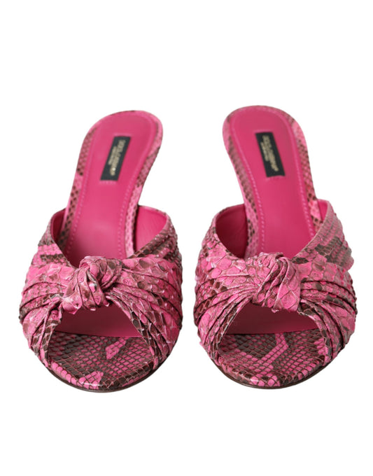 Scarpe con tacco a spillo in pelle esotica rosa Dolce & Gabbana