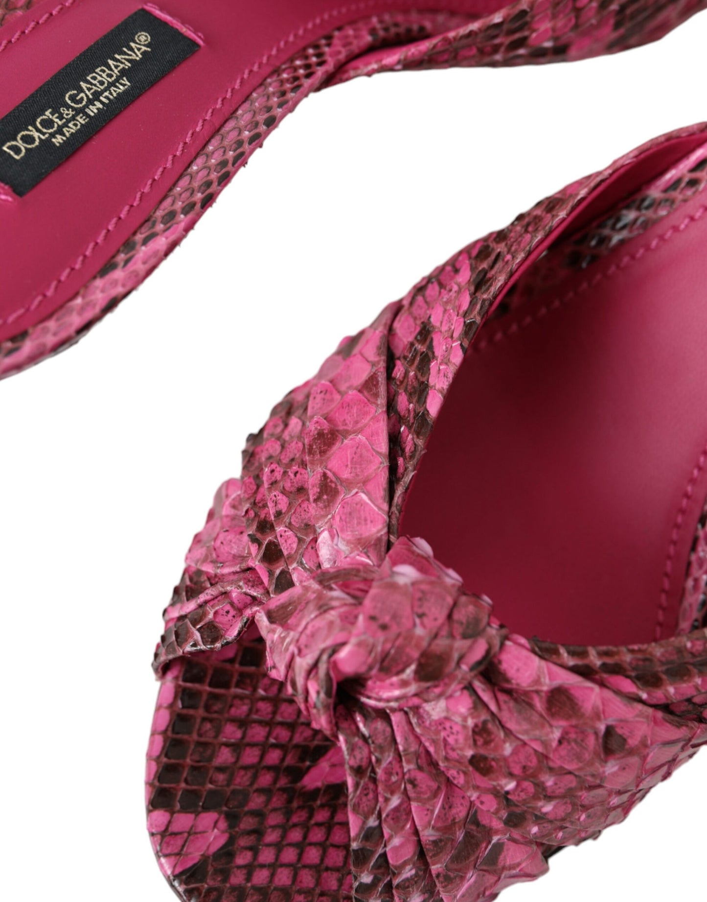 Scarpe con tacco a spillo in pelle esotica rosa Dolce & Gabbana