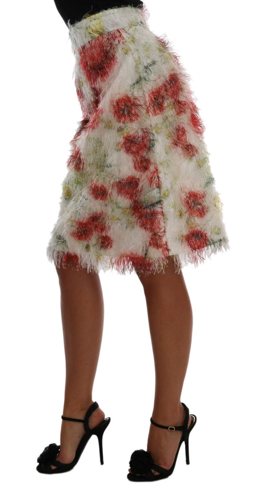 Gonna dritta a tubino con motivo floreale Dolce & Gabbana