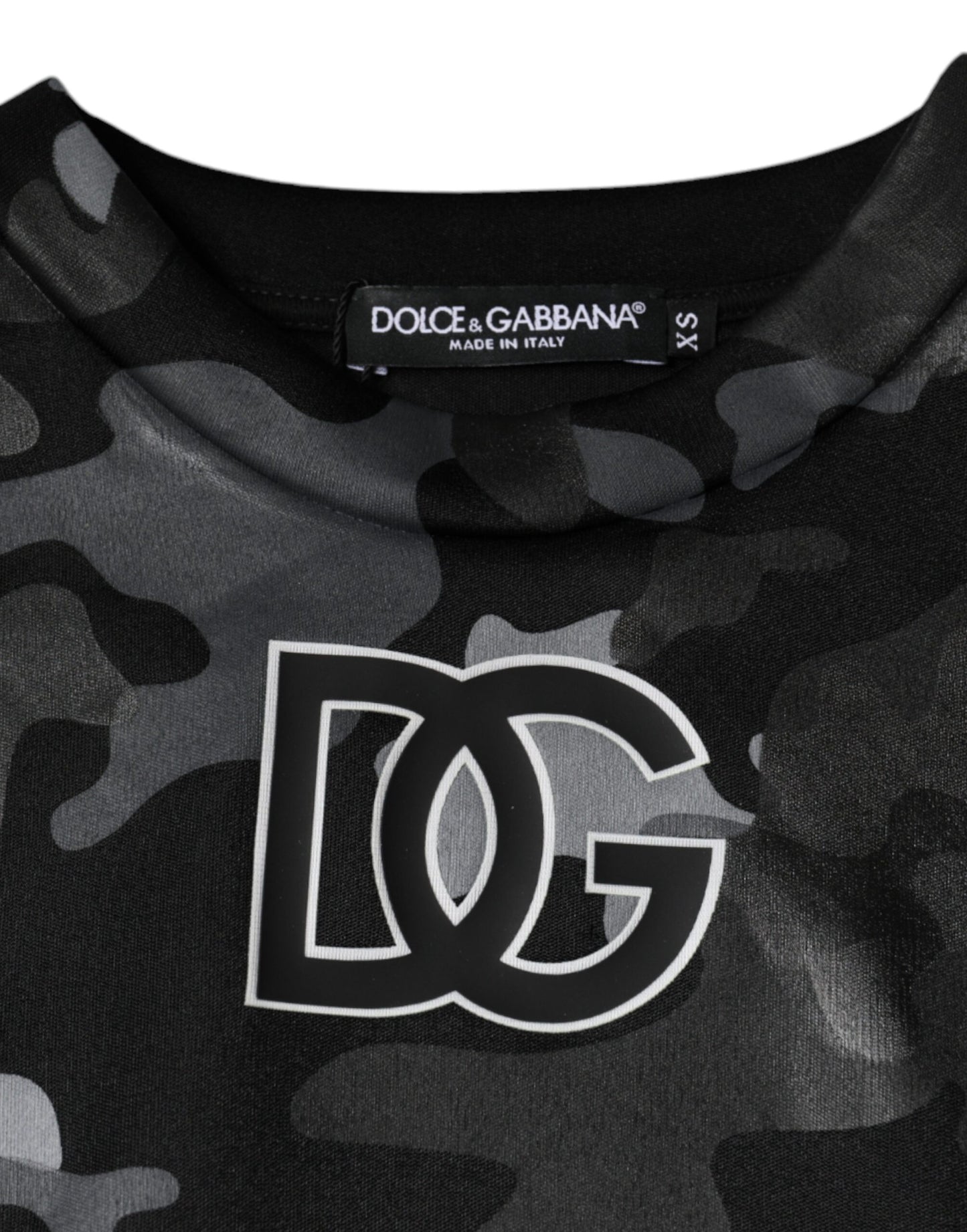 Dolce & Gabbana Felpa girocollo nera mimetica