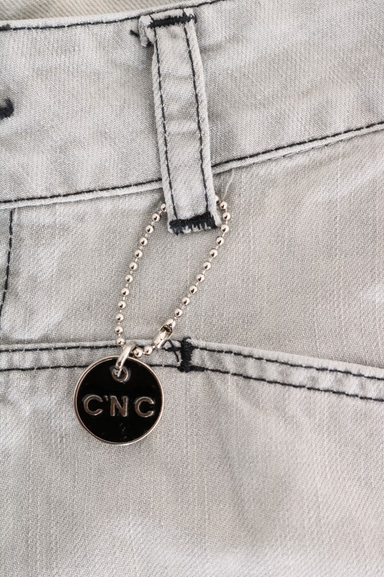 Jeans slim in cotone grigio lavato Costume National