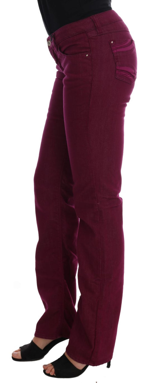 Jeans elasticizzati in cotone lavato rosso Costume National