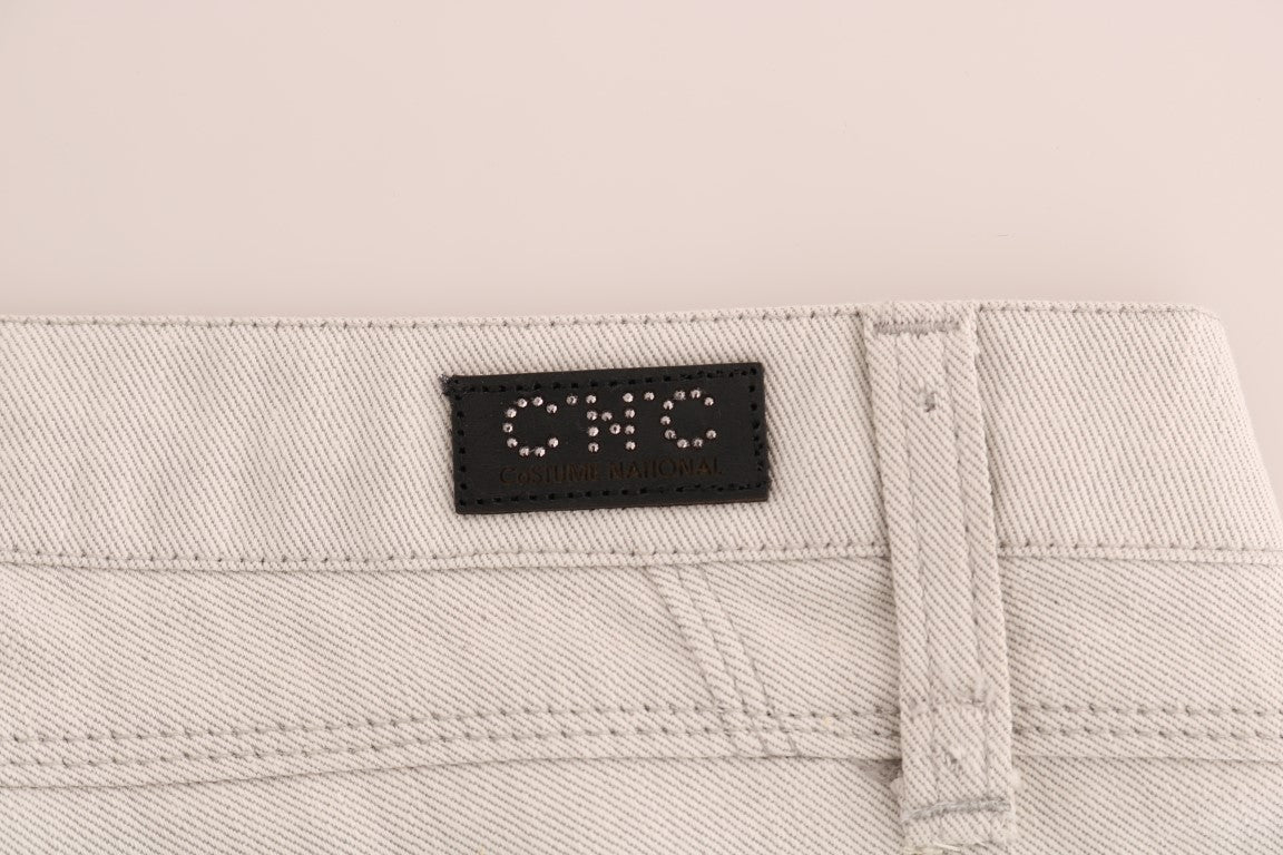 Jeans slim elasticizzati in cotone bianco Costume National