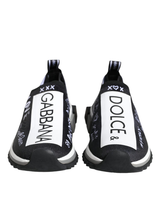 Dolce & Gabbana Scarpe da ginnastica basse nere e bianche Sorrento