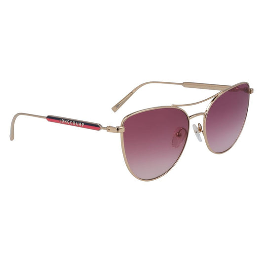 Occhiali da sole Longchamp in metallo oro rosa