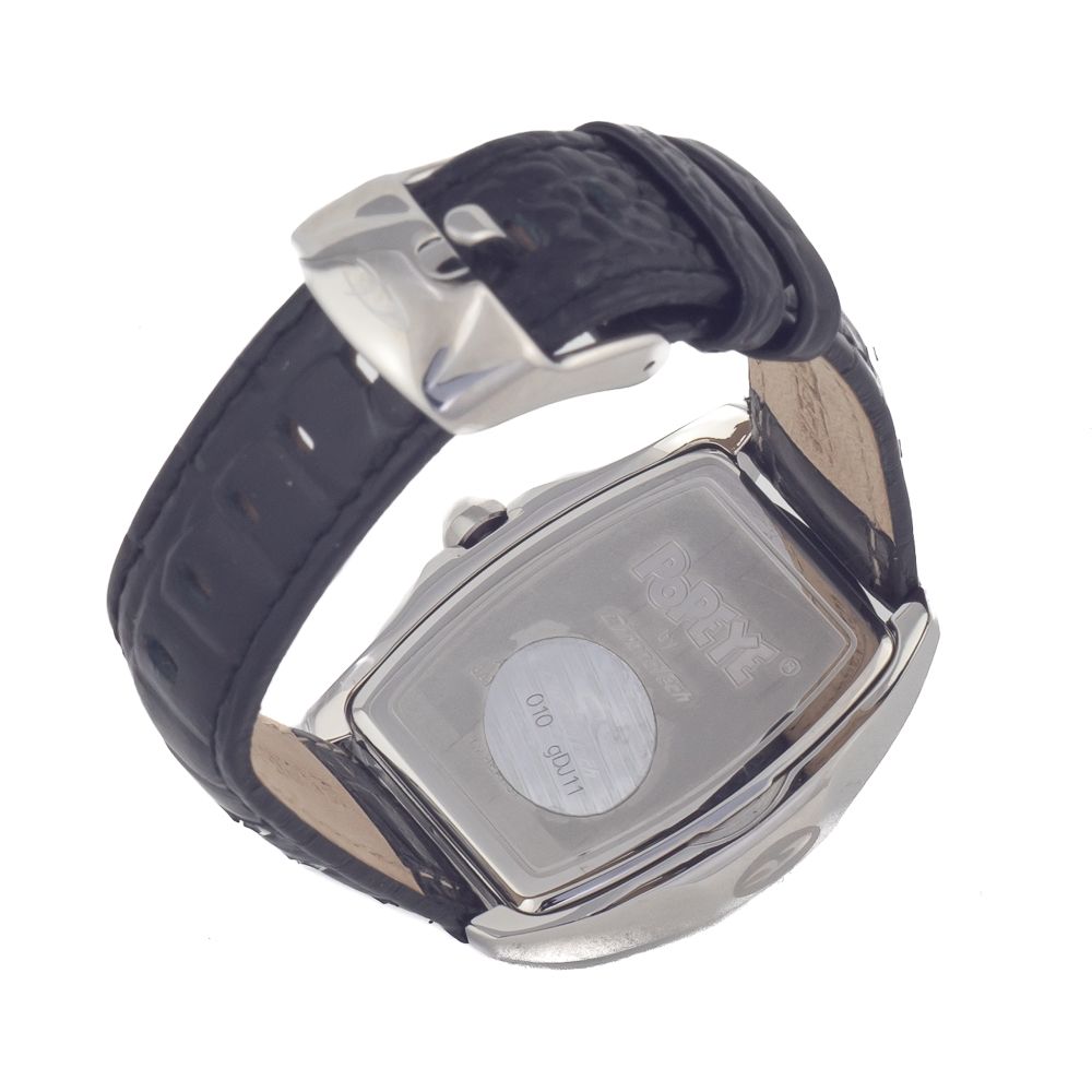 Orologio elegante Chronotech in pelle nera