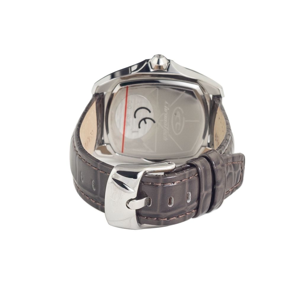 Orologio elegante Chronotech in pelle nera