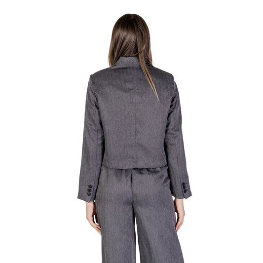 Blazer grigio in poliestere Jacqueline De Yong