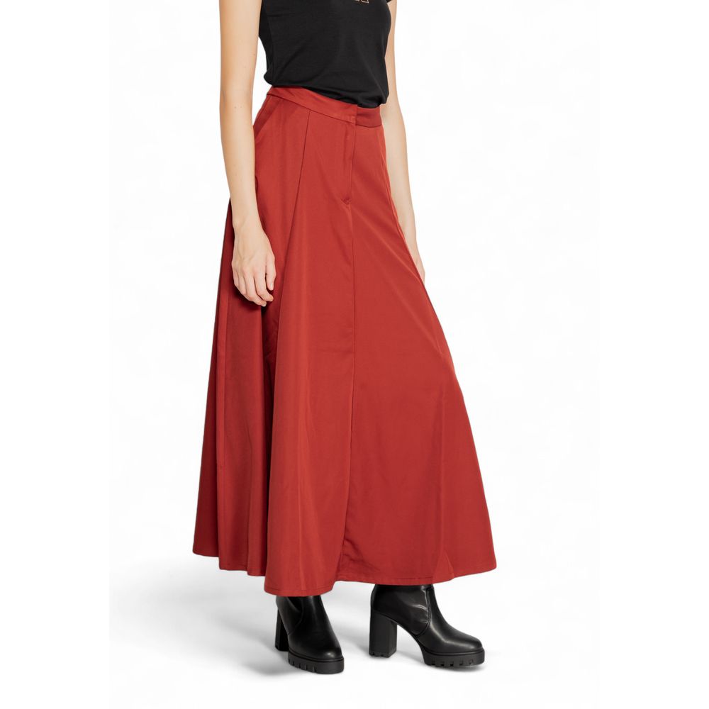 Gonna lunga in poliestere rosso Vero Moda