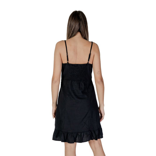 Abito midi in lino nero B.Young