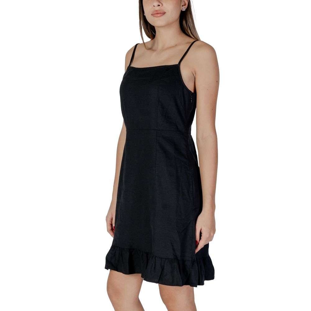 Abito midi in lino nero B.Young
