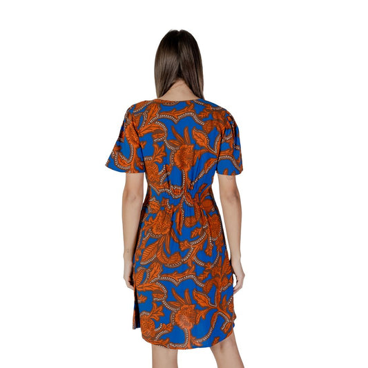 Abito midi in viscosa blu B.Young