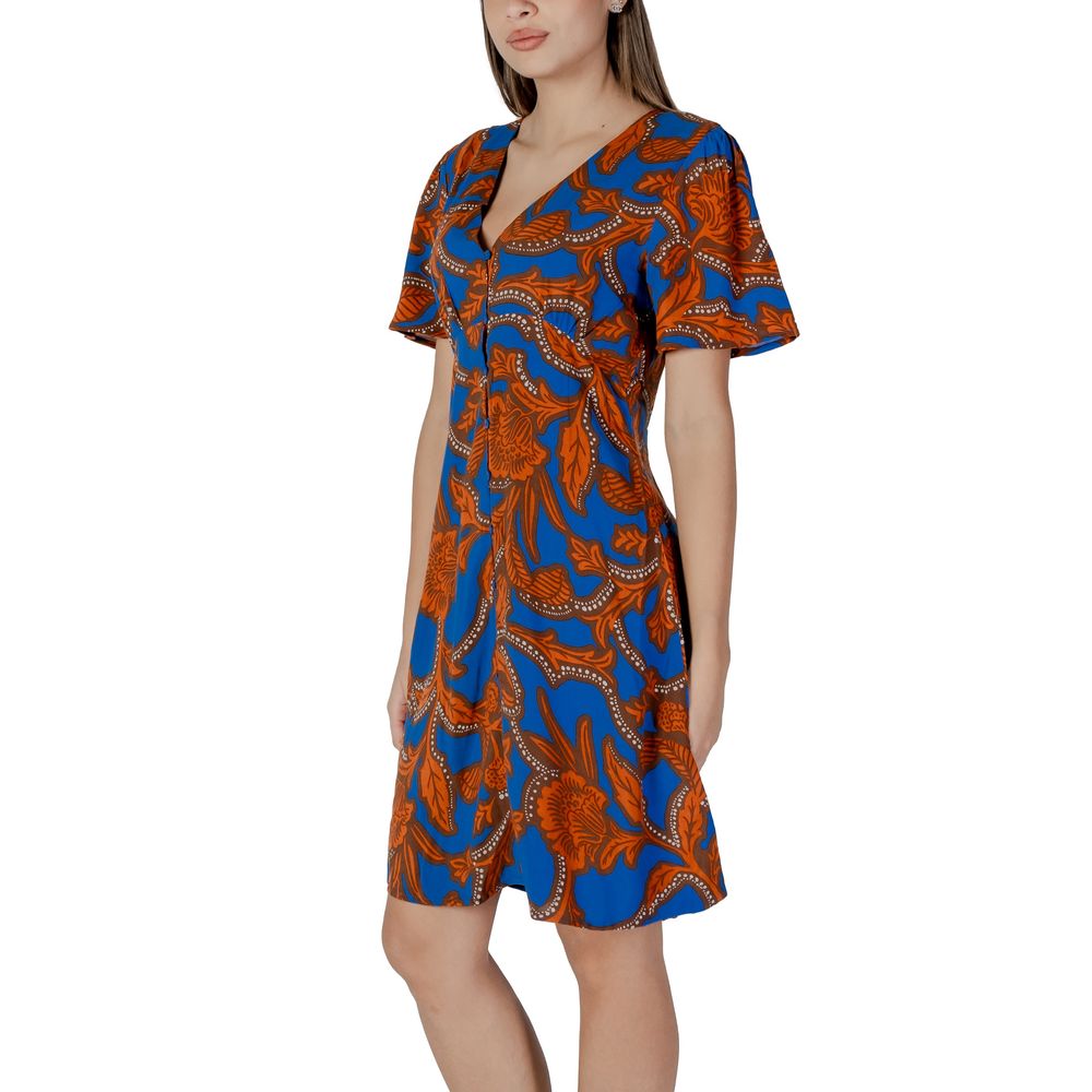 Abito midi in viscosa blu B.Young
