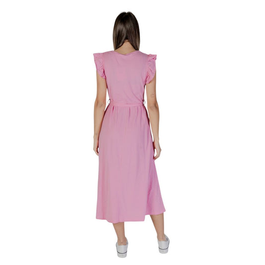 Abito lungo in cotone multicolore B.Young