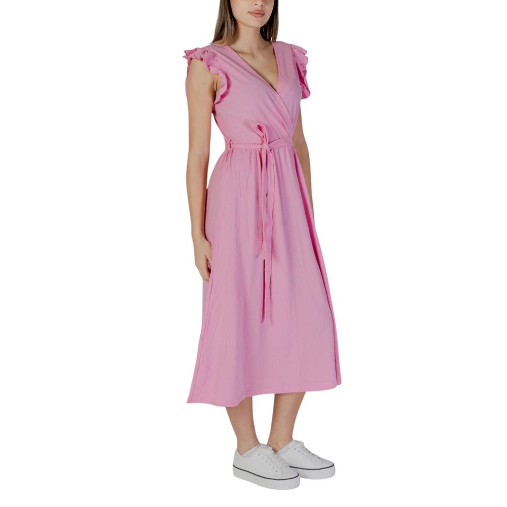 Abito lungo in cotone multicolore B.Young