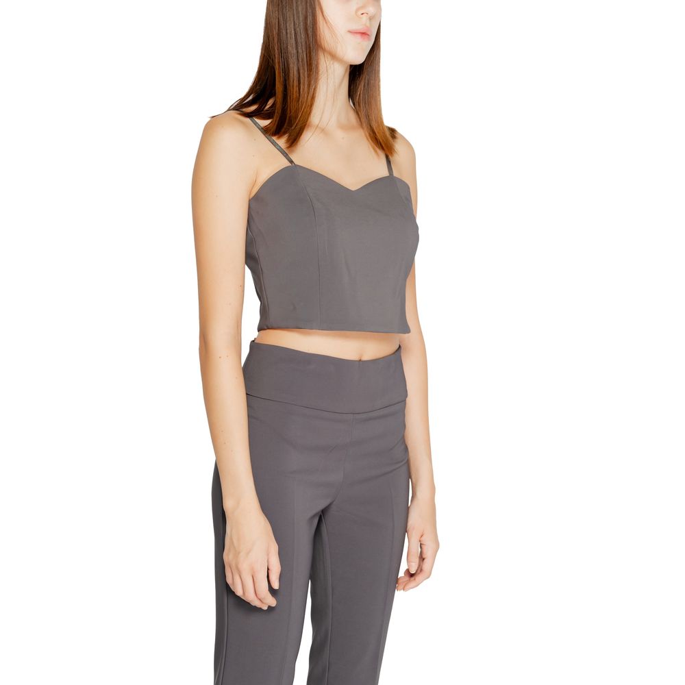 Top in poliestere grigio Rinascimento