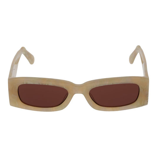 Occhiali da sole in plastica beige GCDS