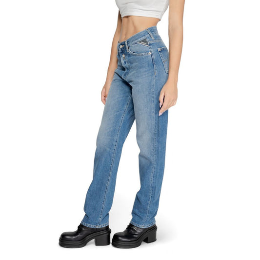 Jeans Mom in cotone blu Replay