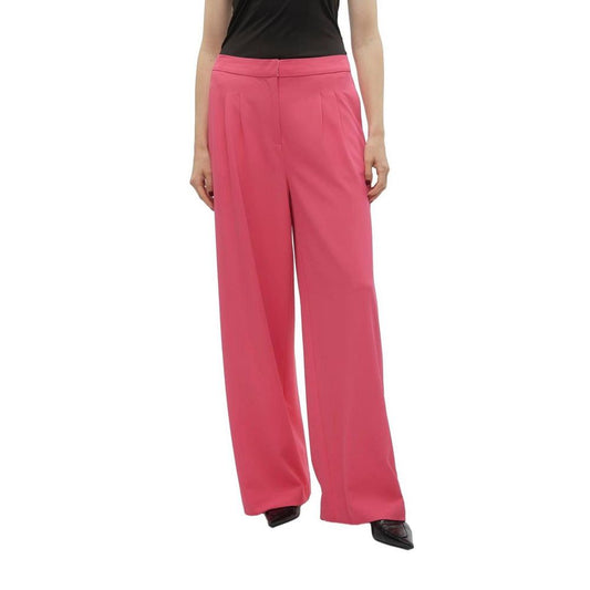 Pantaloni casual in poliestere rosa Vero Moda