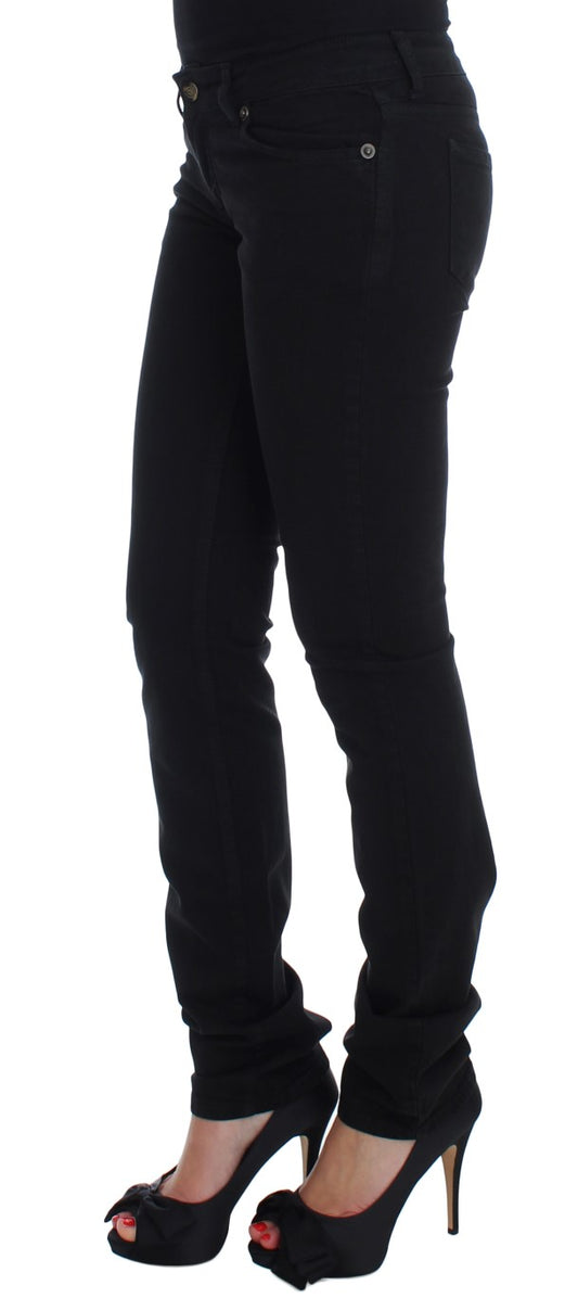 Jeans Cavalli neri in cotone elasticizzato slim fit