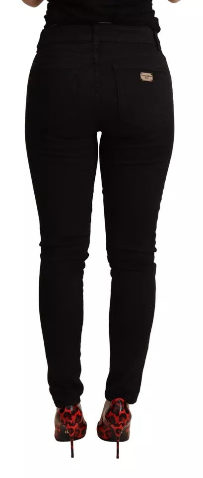 Jeans skinny in cotone elasticizzato nero Dolce & Gabbana