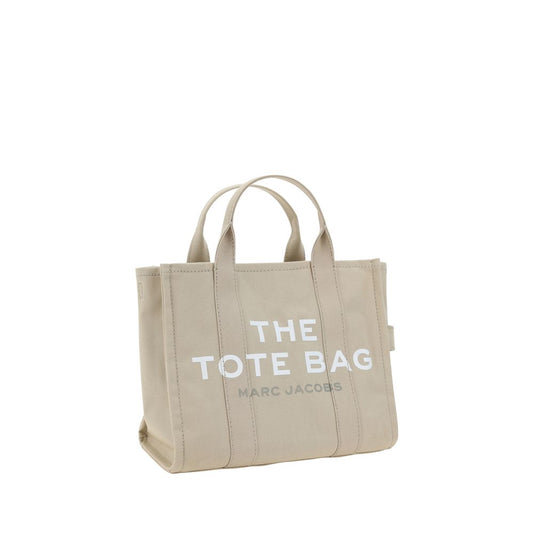 Borsa a mano in cotone beige Marc Jacobs