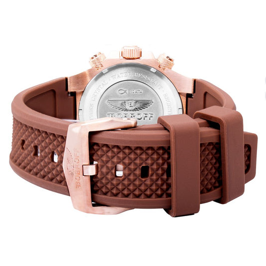 Orologio elegante in gomma marrone Bobroff