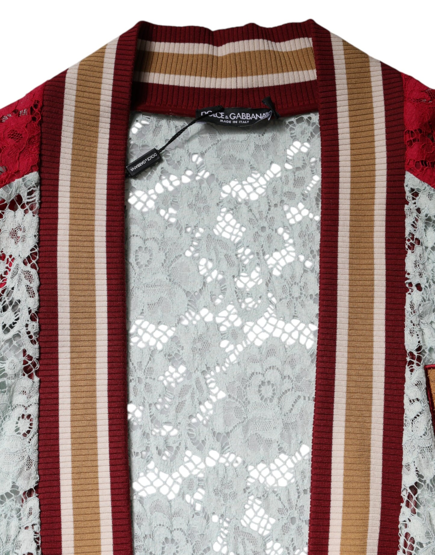 Dolce & Gabbana Cardigan in pizzo floreale multicolore