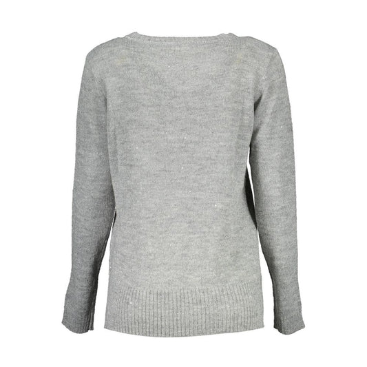 Maglione da donna in acrilico argento US POLO ASSN.