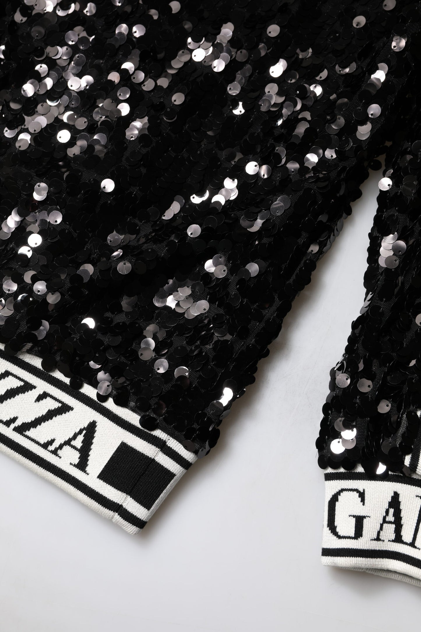 Dolce & Gabbana Maglione con paillettes DG Queen nero