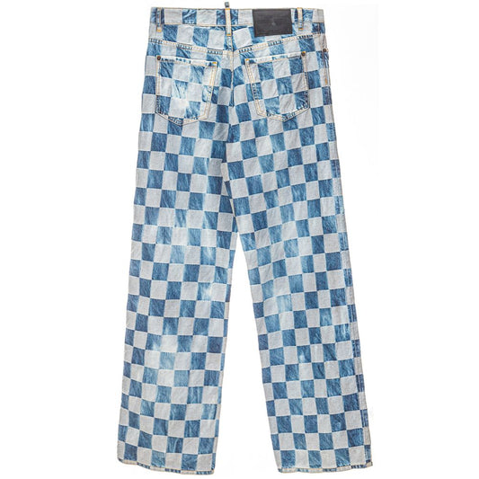 Jeans Dsquared² in cotone blu vestibilità rilassata