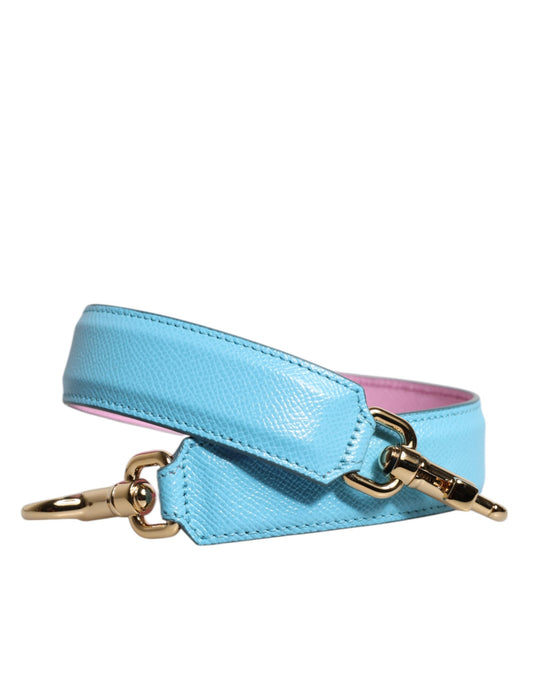 Borsa a tracolla con manico in pelle rosa e blu Dolce & Gabbana
